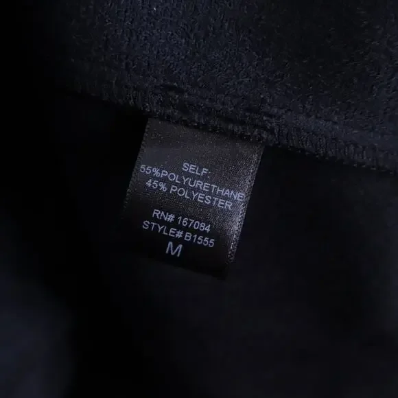 TUCKERNUCK NWT Leather Violetta Shirt Dress Black Short Sleeves Women's M - Picture 10 of 13